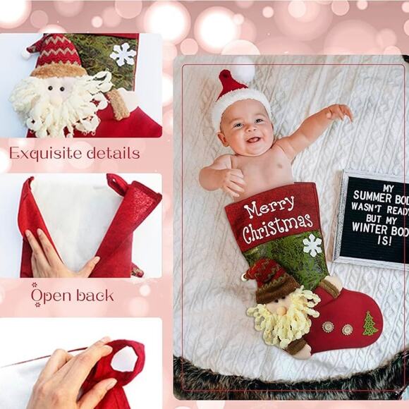 Vintage Baby’s First Christmas Photoshoot stocking (OS/NWBN) C212 - Picture 2 of 6